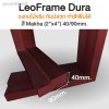 LeoFrame Dura วงกบไม้จริง สีรองพื้น 'มะค่า' ขนาดหน้าตัด (2"x4") 40/90 mm.